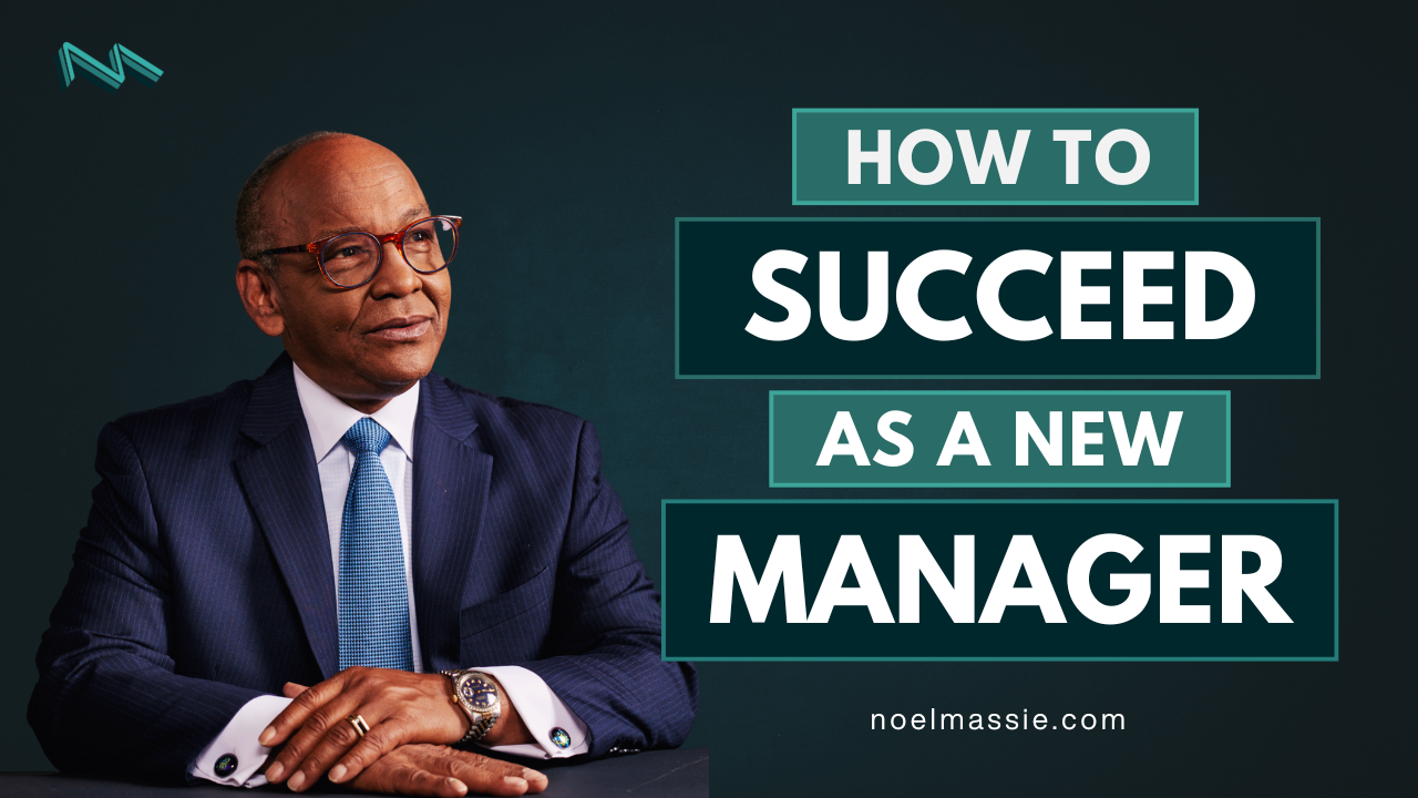 Thumbnail for the podcast of Leaders of Transformation with Nicole Jansen and Noel Massie that says "How To Succeed as a New Manager"